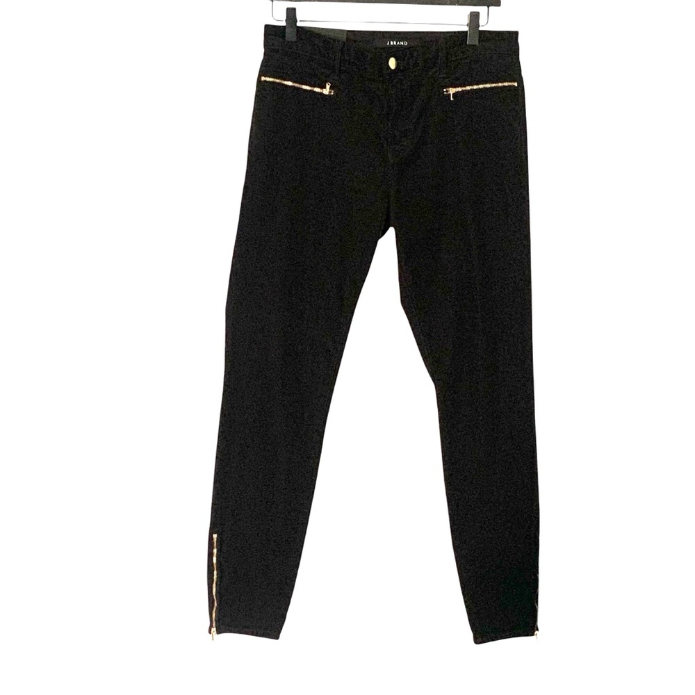 NWT J Brand Womenโs Size 28 Black Corduroy Iselin Mid-Rise Zip Ankle Skinny Pant
